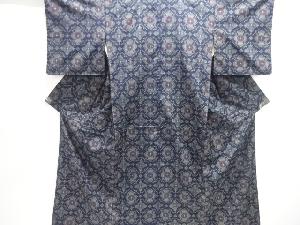 アンティーク　華紋織出し十日町紬着物